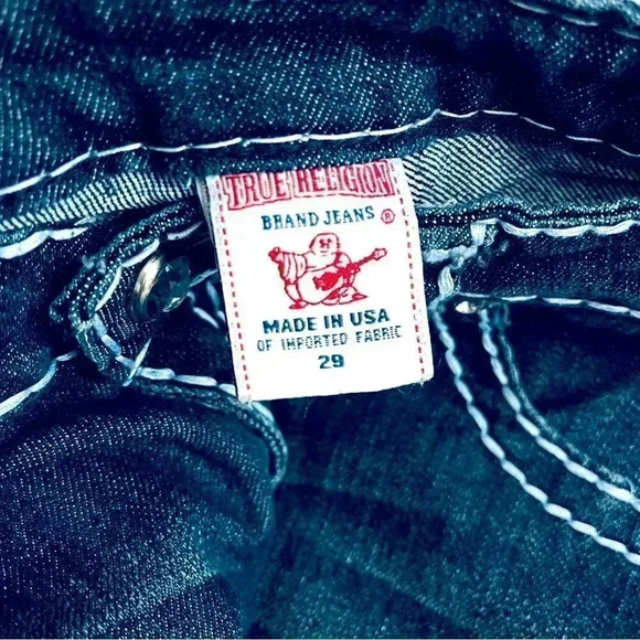 NWT $319 True Religion Billy Super T Dark Pipeline Jeweled Jean - Picture 8 of 8